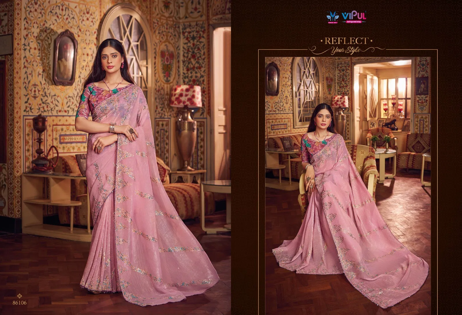Alia By Vipul Chiffon Saree Wholesale Clothing Suppliers In India